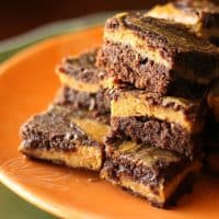 Pumpkin Cheesecake Swirled Brownies - www.PerrysPlate.com