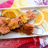 Jerk Salmon and Pineapple Skewers