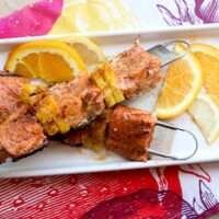 Jerk Salmon and Pineapple Skewers