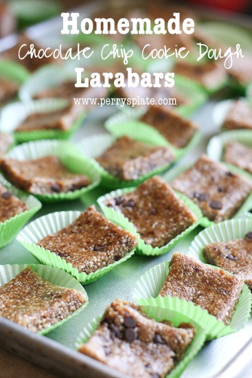 Homemade Larabars - Chocolate Chip Cookie Dough 