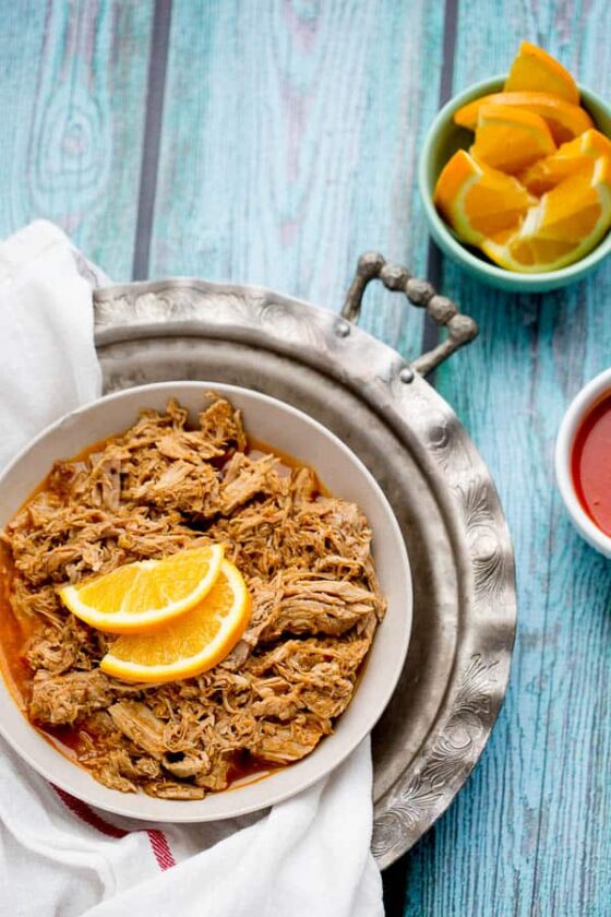 Hot & Sweet Orange Pulled Pork (Instant Pot or Slow Cooker)