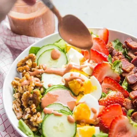 Strawberry Cobb Salad With Balsamic Vinaigrette
