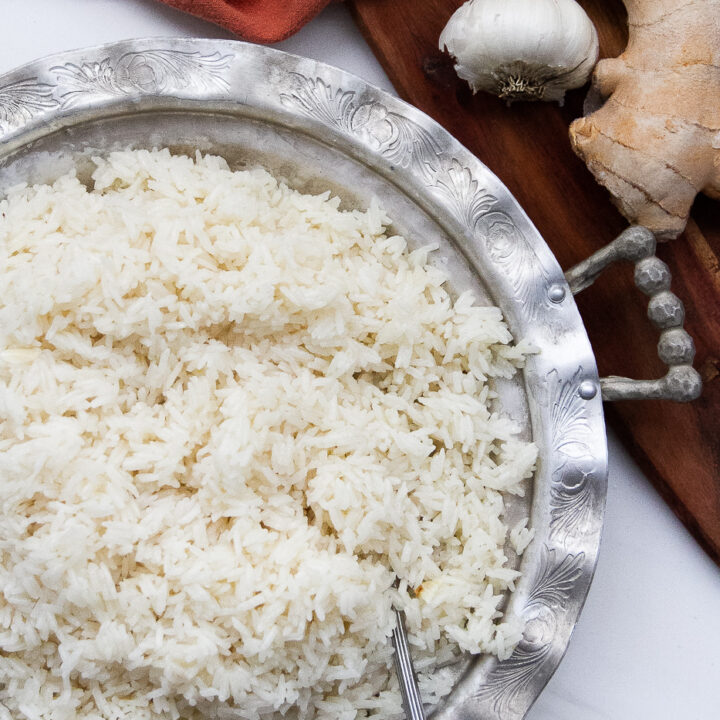 Instant Pot Garlic Ginger Rice Recipe