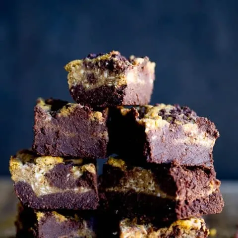 Pumpkin Cheesecake Swirl Brownies (Keto Version)