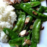 Snow Peas with Toasted Almonds