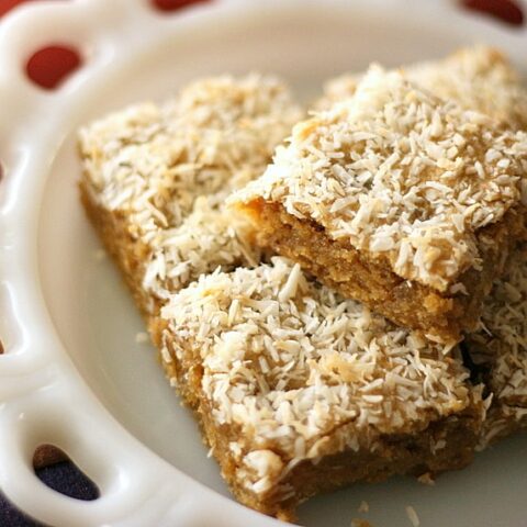 Toasted Coconut Ginger Blondies
