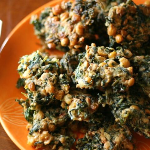 Indian Spinach and Chickpea Fritters