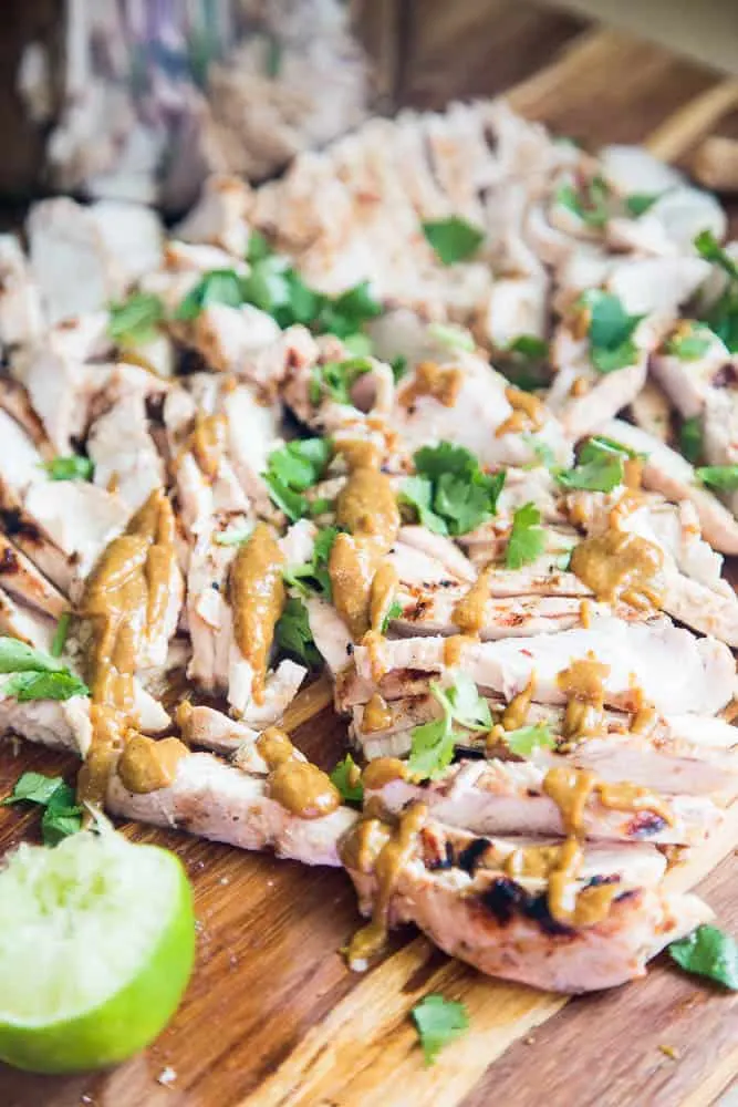 Easy Thai Grilled Chicken and "Peanut" Sauce | paleo recipes | Whole30 recipes | 