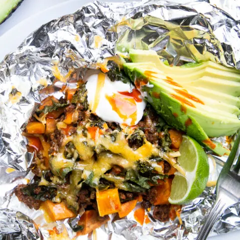 Sweet Potato Foil Packet Tacos