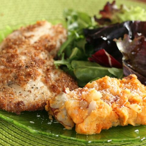 Coconut-Almond Crusted Fish + Tropical Sweets & Reds Mash