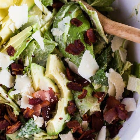 Avocado Lettuce Salad With Bacon