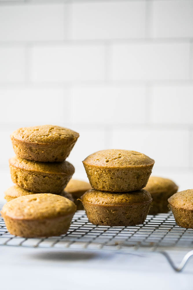 These gluten-free "corn"bread muffins are made with millet flour! Millet flour has a corn-like flavor and is a great substitute for cornmeal. | perrysplate.com