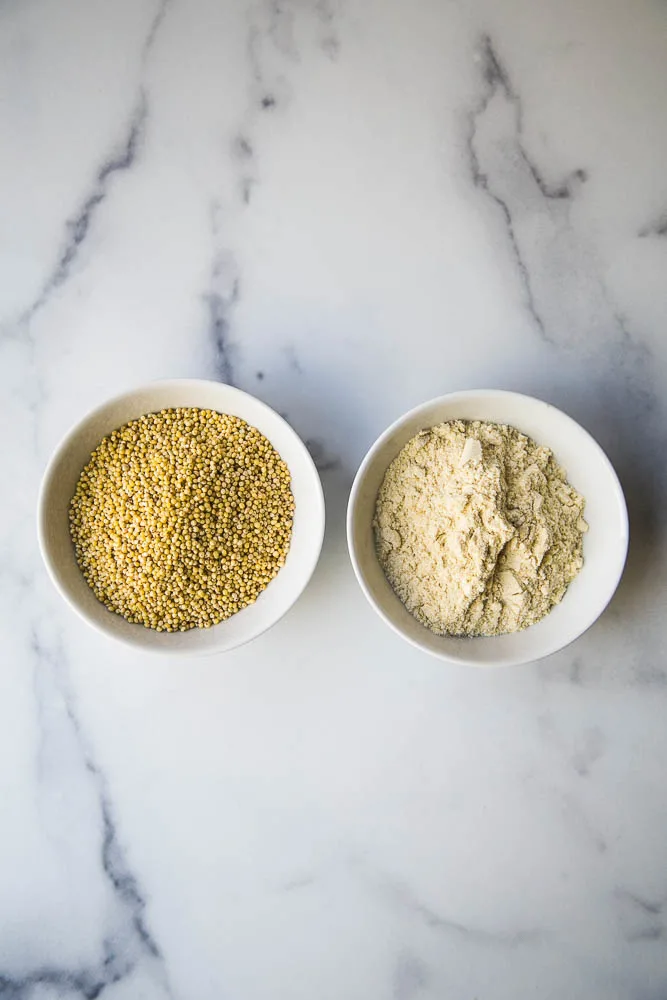 Millet can be ground into flour and used in place of cornmeal. It's naturally gluten-free, too!