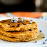 Gluten-Free Pumpkin Chocolate Chip Pancakes
