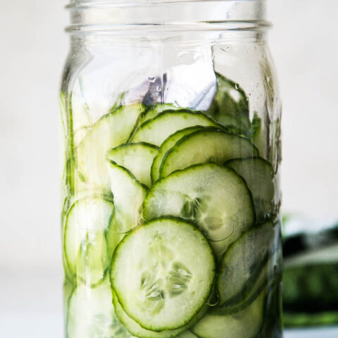 Simple Cucumber Salad with Vinegar (Marinated Cucumbers) - Perry's