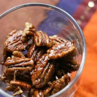 5-Minute Maple-Ginger Glazed Pecans - www.PerrysPlate.com