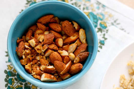 Cilantro-Lime Quinoa with Spicy Almonds - www.PerrysPlate.com