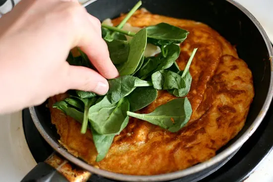 Add some pureed sun-dried tomatoes to your basic omelets and make them extra tasty and special! | Perrysplate.com Add some pureed sun-dried tomatoes to your basic omelets and make them extra tasty and special! | Perrysplate.com