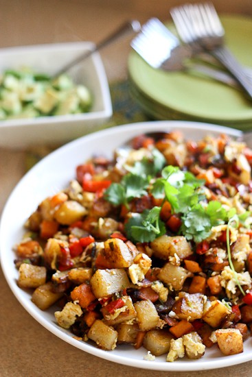 Sweet Potato and Bacon Breakfast Hash - www.PerrysPlate.com