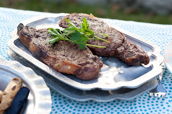 five-spice steak with ginger butter