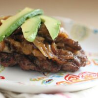 Chipotle Caramelized Onion and Mushroom Burgers (Paleo)