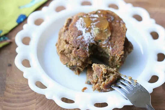 Gingerbread Zucchini Pancakes - www.PerrysPlate.com