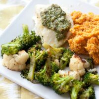 Baked Fish with Lemon-Basil Pesto