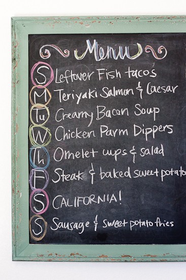 Perrys' Menu Board menu chalkboard