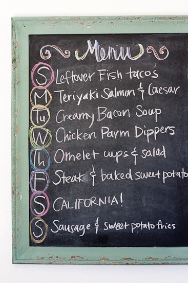 menu chalkboard