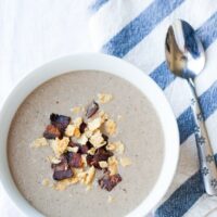Creamy Paleo Mushroom Soup with Bacon
