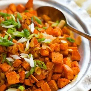 Thai Roasted Sweet Potatoes with Coconut and Lime