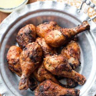 Grilled Moroccan Chicken with Garlic Sauce