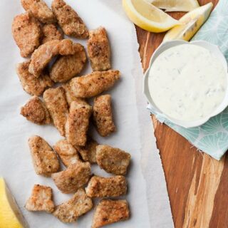 Paleo Fish Nuggets and Homemade Tartar Sauce