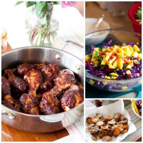 Date Night In Review + Caribbean Style Chicken Legs with sides! | PerrysPlate.com Date Night In Review + Caribbean Style Chicken Legs with sides! | PerrysPlate.com
