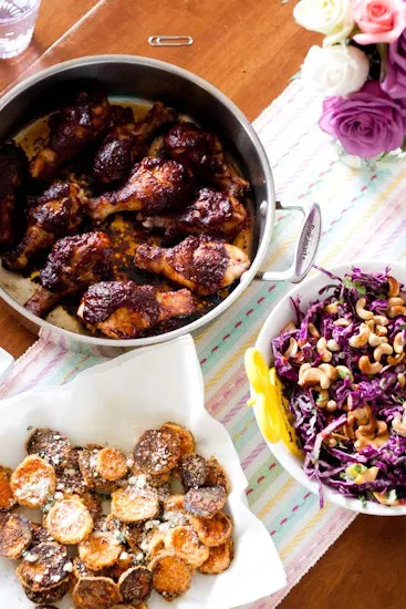 Date Night In Review + Caribbean Style Chicken Legs with sides! | PerrysPlate.com Date Night In Review + Caribbean Style Chicken Legs with sides! | PerrysPlate.com