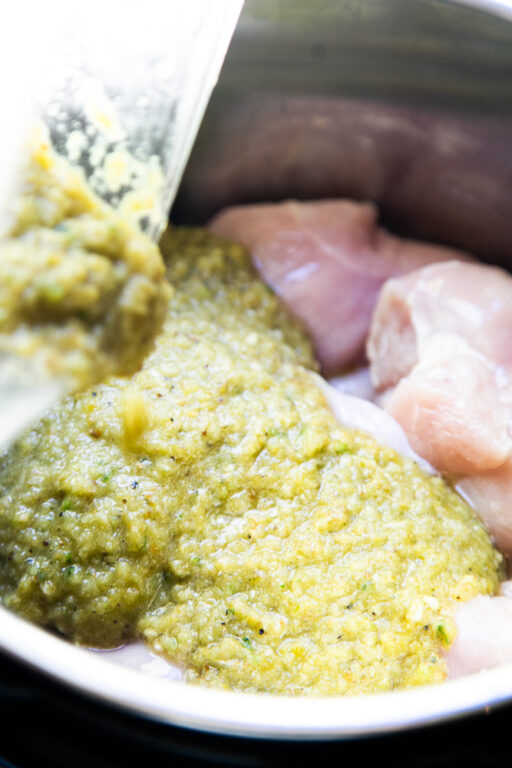 Green Chile Shredded Chicken for Instant Pot Perry's Plate