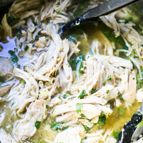 Shredded Green Chile Chicken (Slow Cooker or Instant Pot)