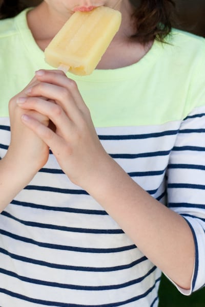 These naturally sweetened popsicles combine two of my favorite flavors -- pineapple & ginger. They're light and refreshing, and disappear really quickly.