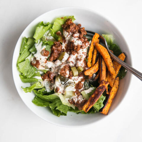 Sloppy Joe Salad Bowls - Everyday Reading