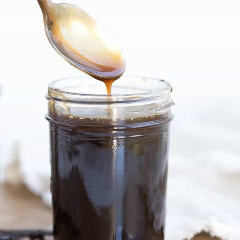 Paleo Salted Caramel Sauce with Vanilla Bean