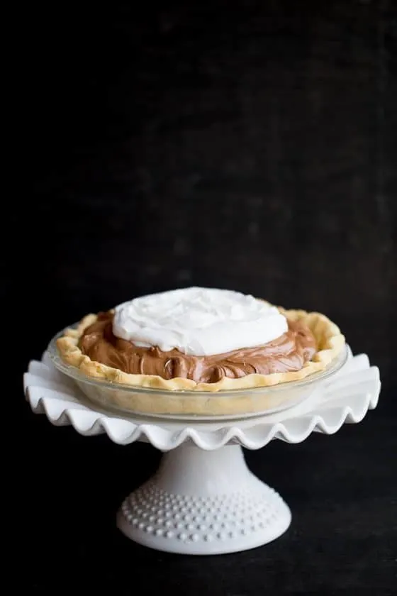 Cleaned-Up Chocolate Silk Pie -- gluten-free, naturally-sweetened and the only dairy is grass-fed butter! | perrysplate.com Cleaned-Up Chocolate Silk Pie -- gluten-free, naturally-sweetened and the only dairy is grass-fed butter! | perrysplate.com