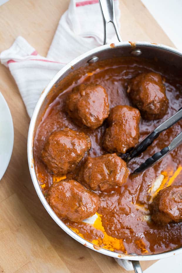 These petite little meatloaves are a quick alternative to a long-baking full-sized meatloaf. They're finished in a fraction of the time and are bathed in a tangy BBQ-like pan sauce.