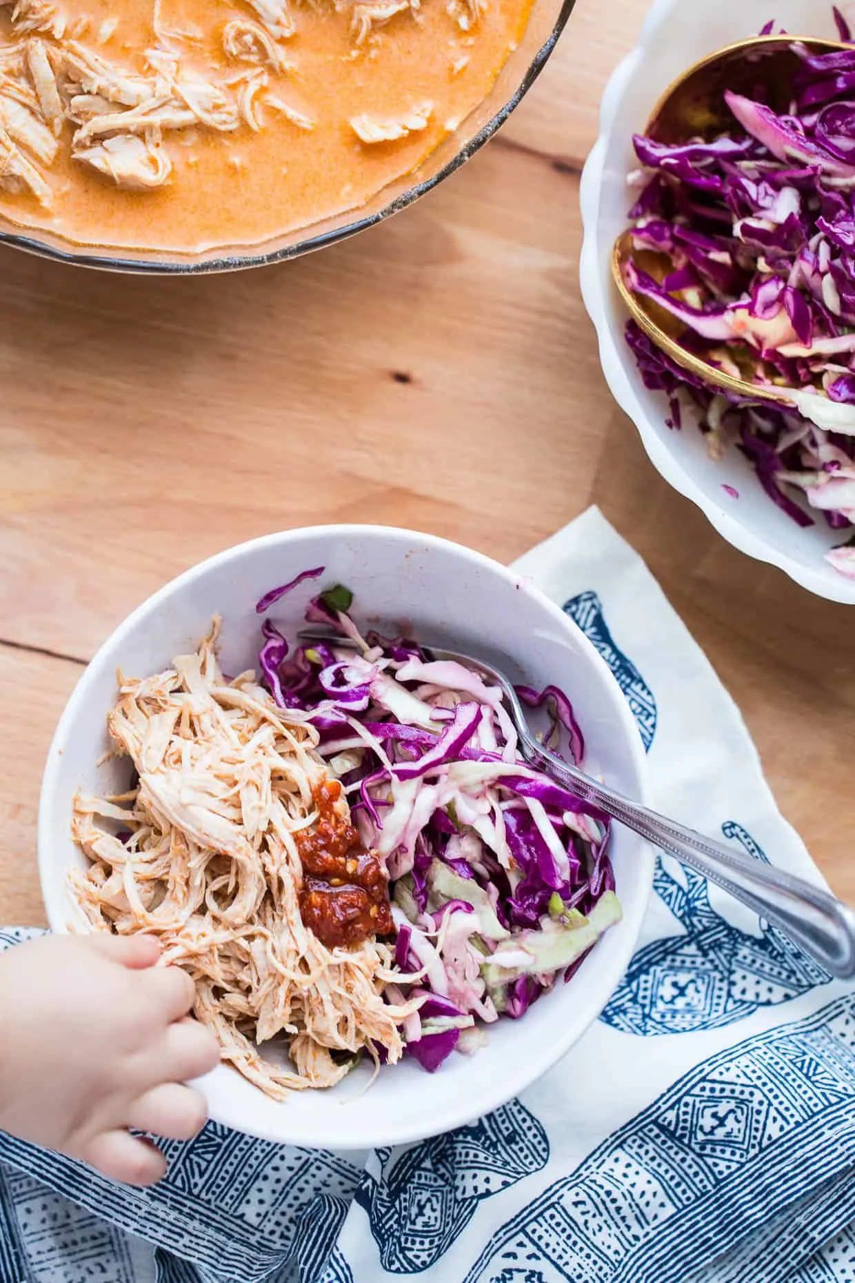 Instant Pot Shredded Red Curry Chicken & Sweet Thai Slaw | Whole30 recipes | paleo recipes | perrysplate.com