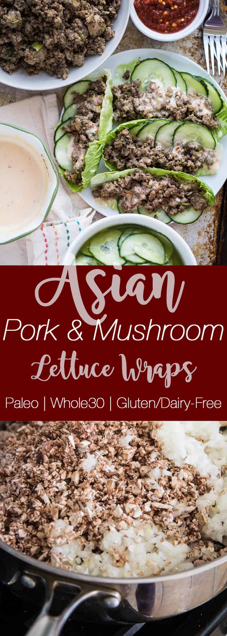 Asian Pork and Mushroom Lettuce Wraps | paleo recipes | Whole30 recipes | pork recipes | perrysplate.com Asian Pork and Mushroom Lettuce Wraps | paleo recipes | Whole30 recipes | pork recipes | perrysplate.com