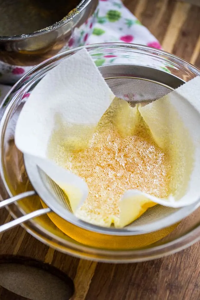 How to Make Ghee | ghee tutorial | clarified butter recipe | paleo recipes | Whole30 recipes | perrysplate.com How to Make Ghee | ghee tutorial | clarified butter recipe | paleo recipes | Whole30 recipes | perrysplate.com