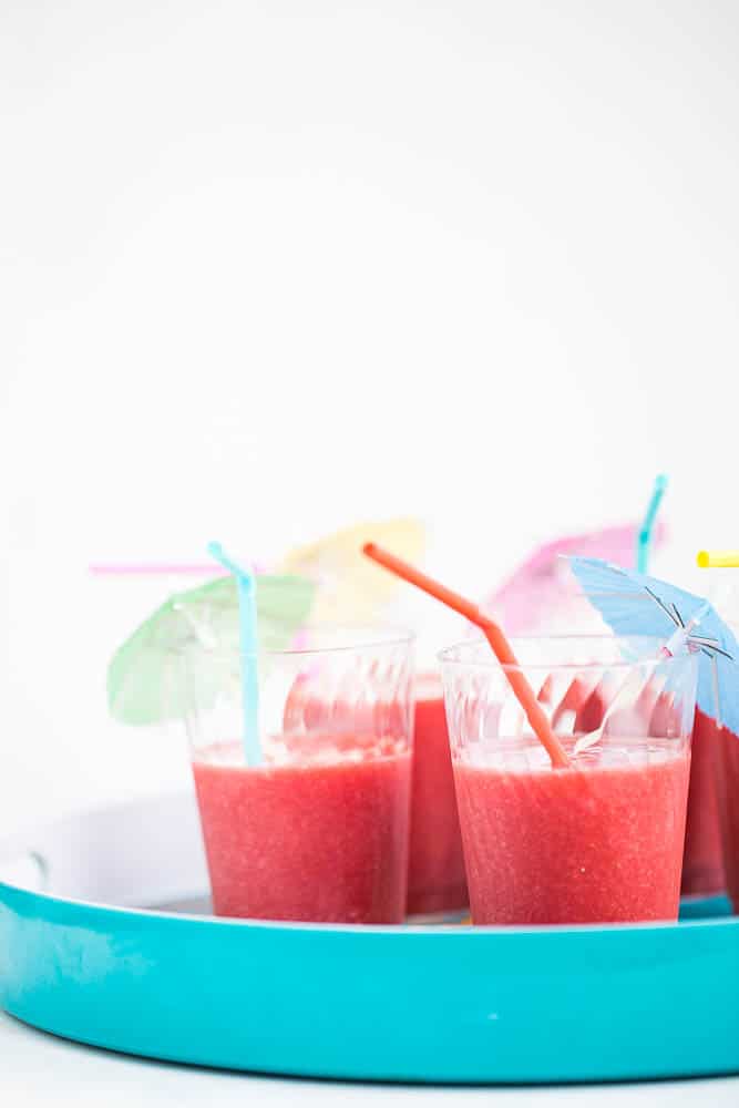 This Strawberry Watermelon Smoothie is my all-time favorite summer smoothie -- perfect to make when strawberries and watermelon are ripe and sweet! | perrysplate.com This Strawberry Watermelon Smoothie is my all-time favorite summer smoothie -- perfect to make when strawberries and watermelon are ripe and sweet! | perrysplate.com