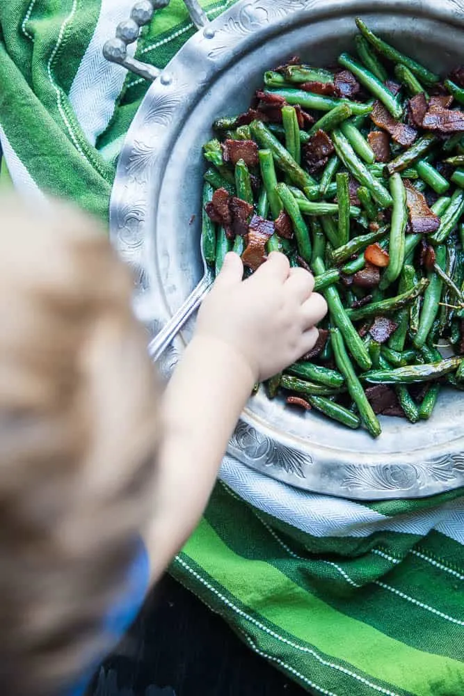 Bacon-Fried Green Beans | paleo recipes | Whole30 recipes | gluten-free recipes | dairy-free recipes | keto recipes | low carb recipes | perrysplate.com