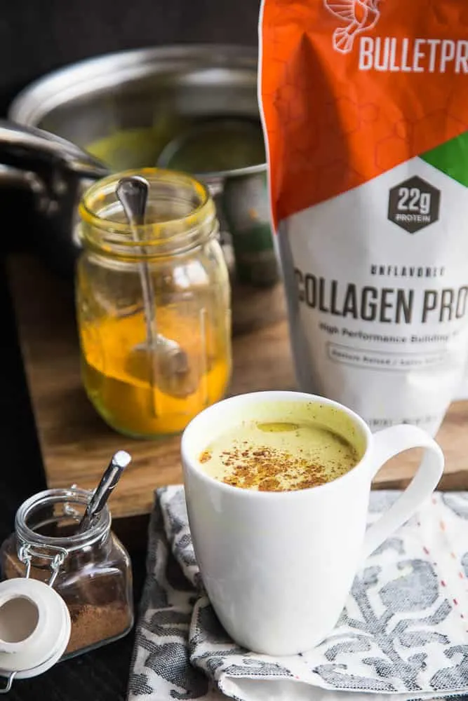 Chai-Spiced Golden Milk with Collagen Protein | dairy free recipes | golden milk recipes | paleo recipes | keto recipes