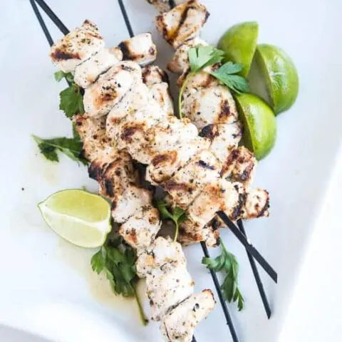 Puerto Rican Marinated Grilled Chicken Kebabs (Pinchos de Pollo)