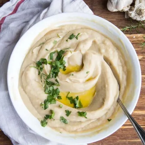 Cauliflower Puree with Rosemary and Garlic (Instant Pot)